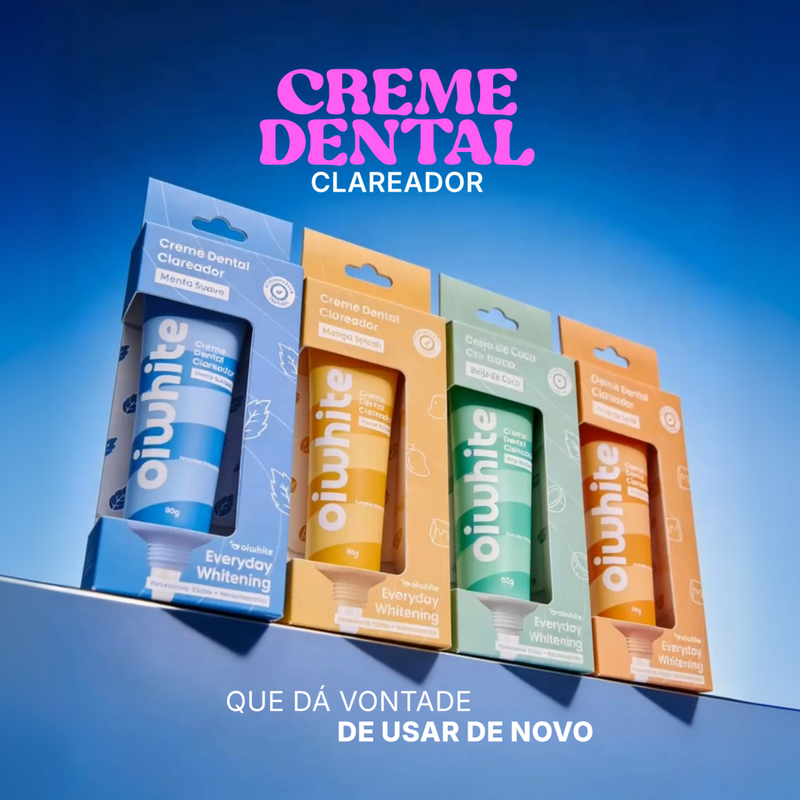 Creme Dental Clareador - Kit 4 Sabores